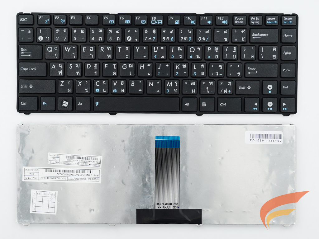 KEYBOARD ASUS คีย์บอร์ด Asus EEE PC 1215 1215B 1215N 1215P 1215T UL20 ไทย (มี 2 แบบ แกะเทียบก่อนสั่ง) 