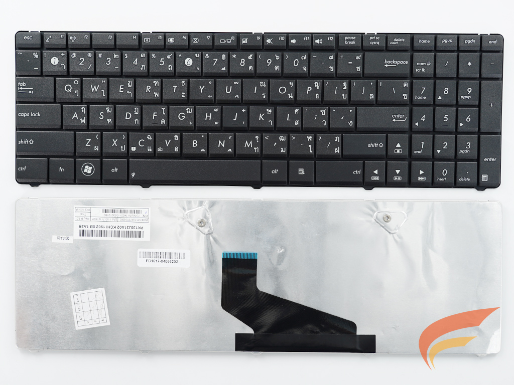 KEYBOARD ASUS คีย์บอร์ด Asus X54 X54H K53U K53B K53T K53 K53E K53S K53Z K53BY K73T X53B X53U X73B แบบ​แพร ตรง (TH- 