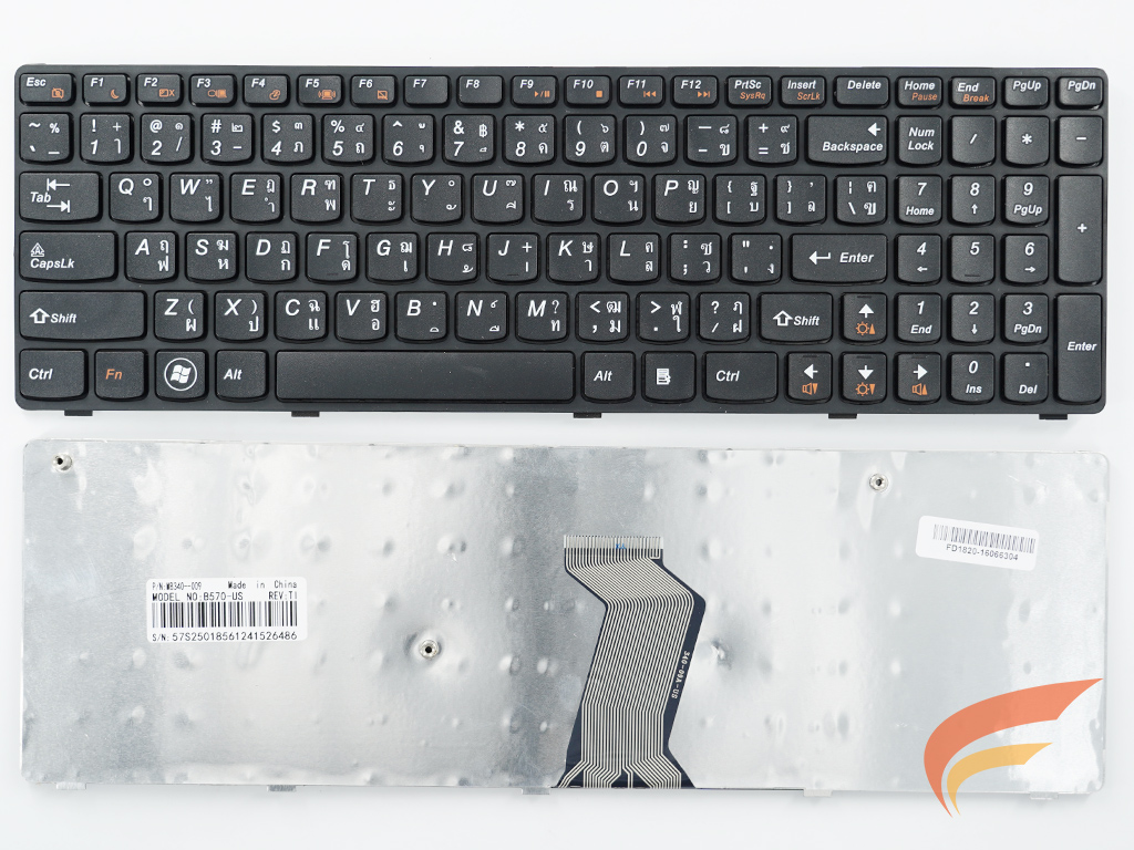 KEYBOARD IBM-LENOVO คีย์บอร์ด LENOVO Ideapad Y570 Y575 B570 B575 Z570 Z575 อังกฤษ 