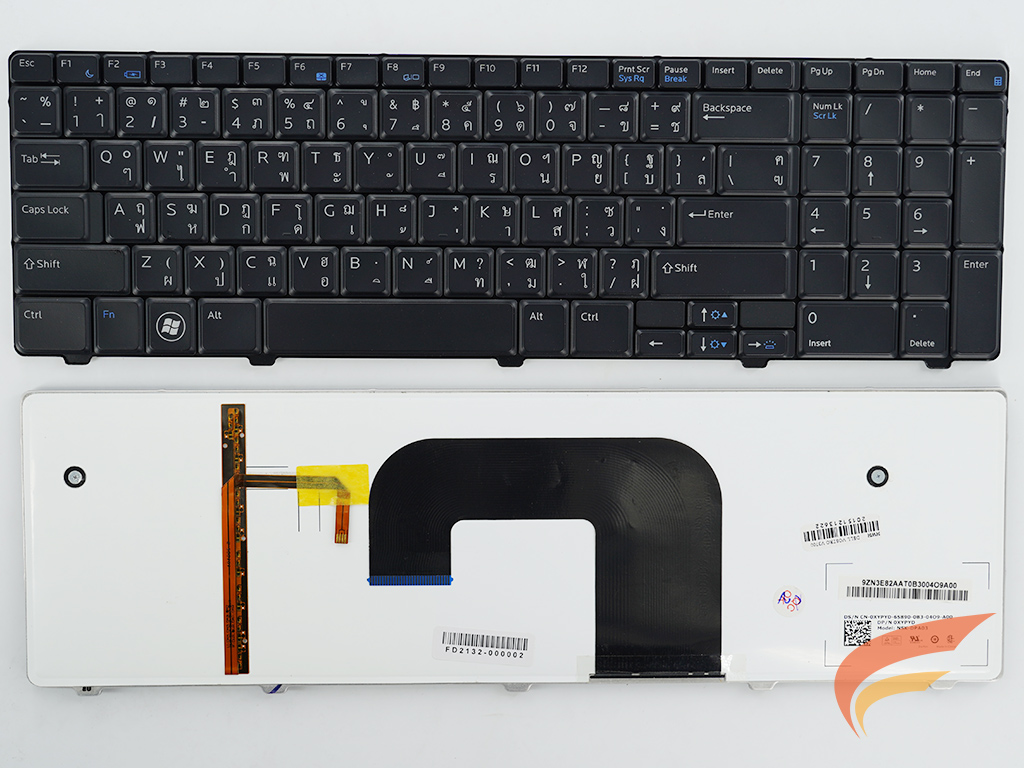 KEYBOARD DELL คีย์บอร์ด Dell VOSTRO V3700 3700 TH-EN 