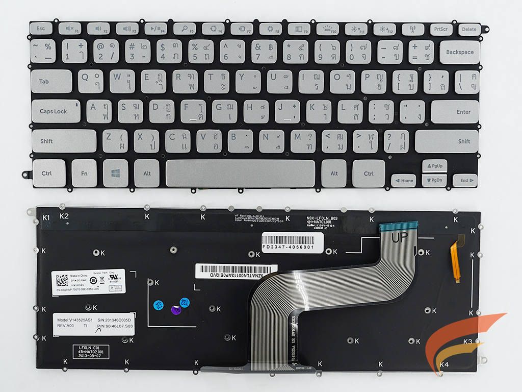 KEYBOARD DELL คีย์บอร์ด Dell Inspiron 14 7437 (ภาษาไทย) 