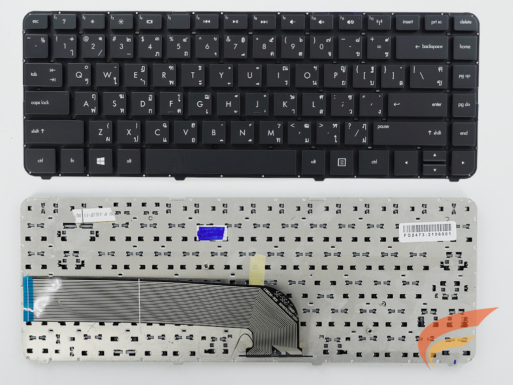 KEYBOARD HP-COMPAQ คีย์บอร์ด Hp Pavilion DV4-5000 DV4-5100 DV4-5200 DV4-5300 Black(TH-US) 
