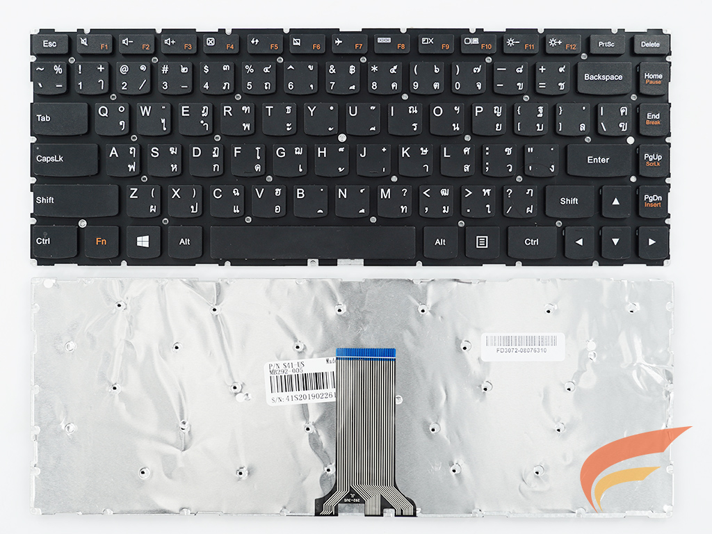 KEYBOARD IBM-LENOVO คีย์บอร์ด Lenovo S41-35 S41-70 S41-75 U41-70 YOGA 500 YOGA 500-14 500-14IBD 500-14IHW 500-14ACL U41-70 U41-75 100S-14IBR 100S-14IBR 300S-14ISK 300S-14ISK 500S-14ISK ไทย อังกฤษ 