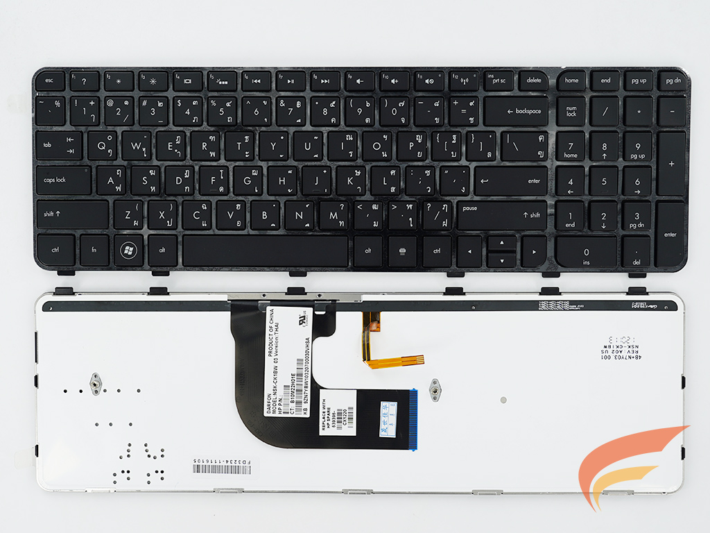 KEYBOARD HP-COMPAQ คีย์บอร์ด Hp envy DV6-7000 DV6-7100 DV6-7200 DV6-7300 ไทย อังกฤษ มีไฟ 