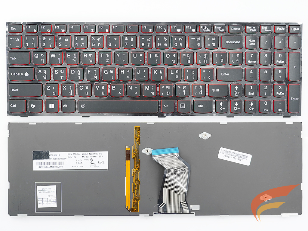 KEYBOARD IBM-LENOVO คีย์บอร์ด Lenovo Y510P Y500 ไทย อังกฤษ มีไฟ 