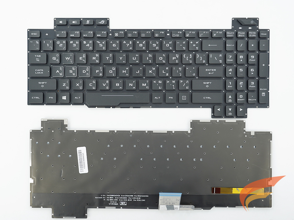 KEYBOARD ASUS คีย์บอร์ด Asus ROG Strix  GL504 GL504GM GL504G GL504GS ไทย อังกฤษ มีไฟ (แกะเทียบรูปก่อนสั่ง) 